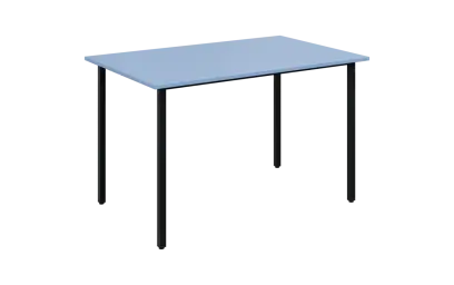 JSB 120N Jídelní stůl 1200 x 800 mm, deska blankyt / podnož černá